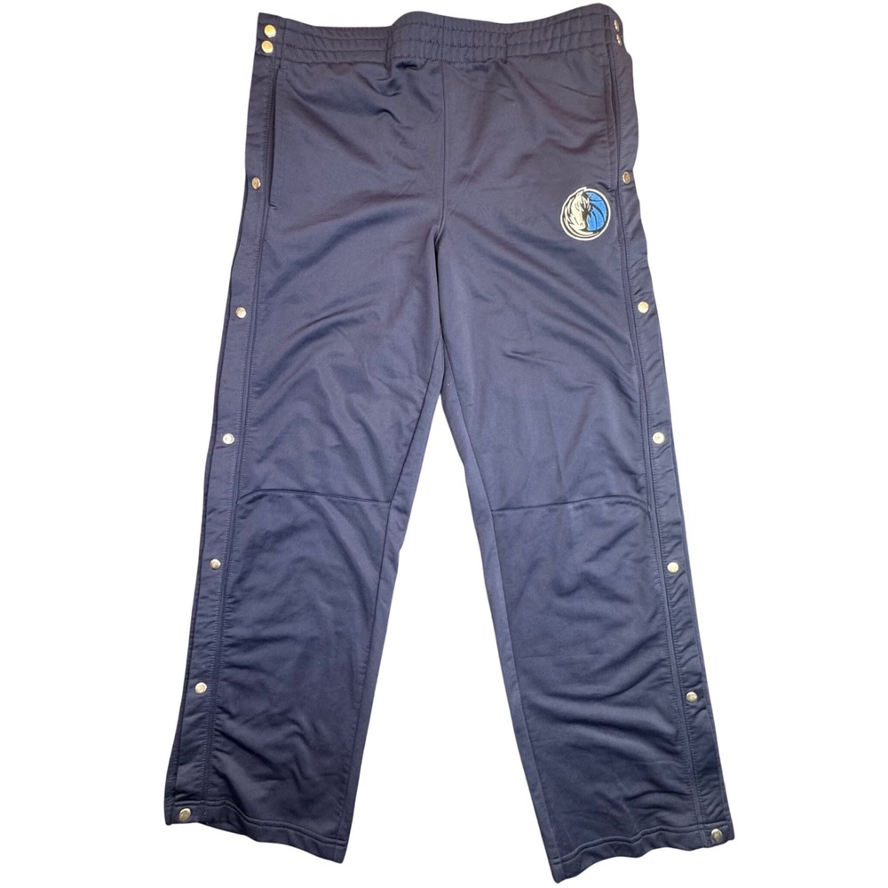 NBA Dallas Mavericks Tear Away‎ Snap Button Track Pants Youth XL 14/16 Navy Blue